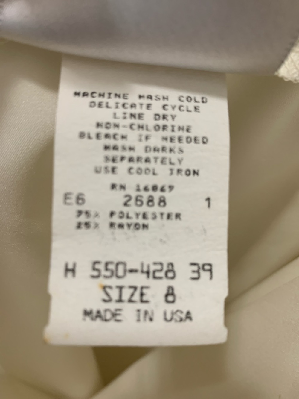4/$10 Lucia Vintage Cream A-Line Midi Skirt with Gold Button Detail Size 2 - Picture 5 of 5
